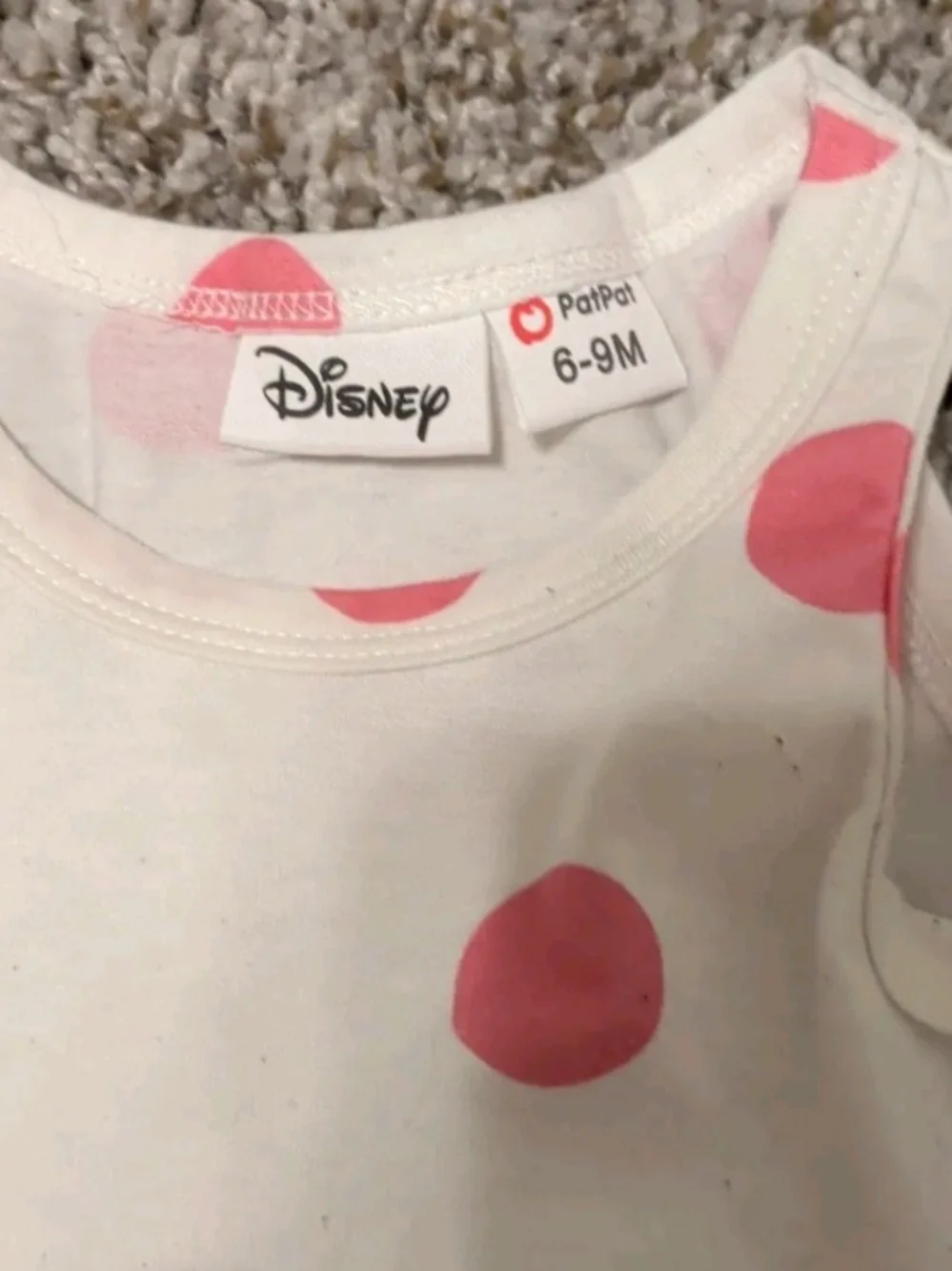 Disney White and Pink Polka Dot Minnie Dress